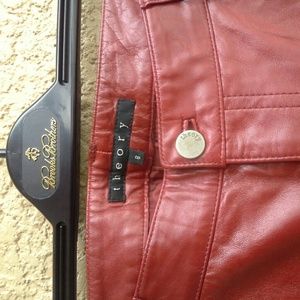 Theory leather jeans