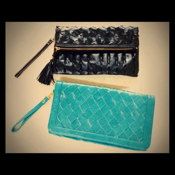 Urban Expressions Woven Fold Over Clutch