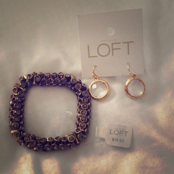 Ann Taylor Loft Bracelet & earrings