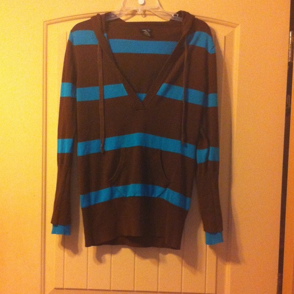 Blue and brown sweater