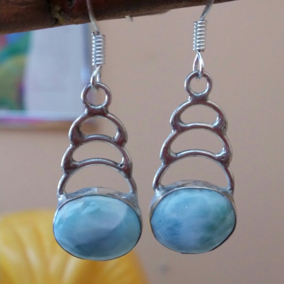 Beautiful blue Larimar earrings