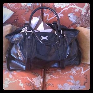 REDUCED!! Michael Kors Black Patent Satchel
