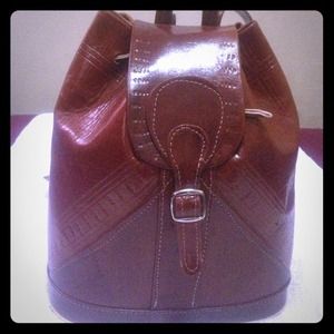 AUTHENTIC HANDMADE BACKPACK LAMB SKIN LEATHER BAG.