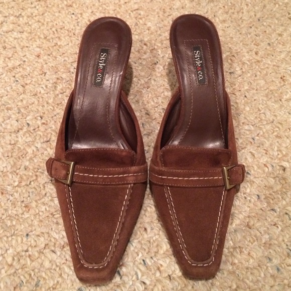 Open back shoes.