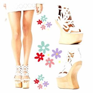 ❤️ Jeffrey Campbell Corleone Platforms in White ❤️