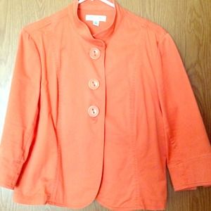 Coldwater Creek Orange 3/4 length sleeve Jacket