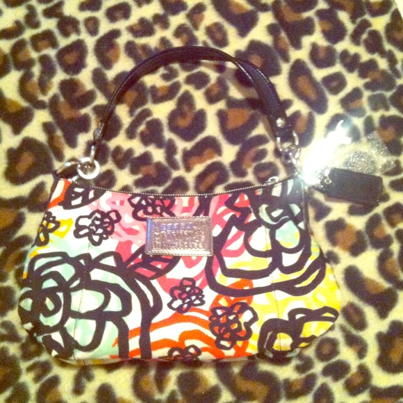 Cute Coach multi color poppy bag!