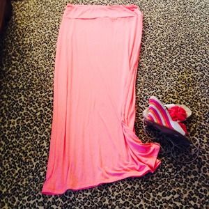 Cotton Maxi Skirt Coral Crush NWT