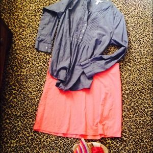 Bubble Gum Pink Cotton Mini Skirt  like new