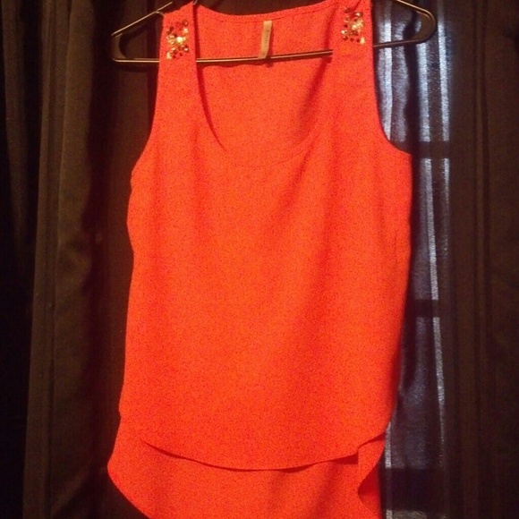 Hi low beaded blouse