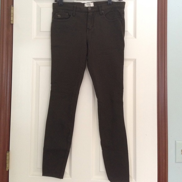 Greenish brown stretchy Abercrombie pants