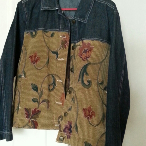 Marsh Landing tapestry like denim jacket - Picture 1 of 1
