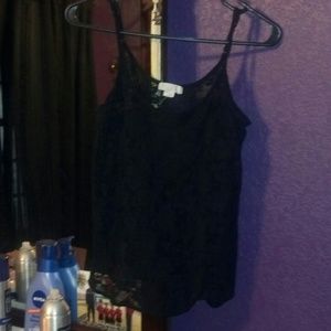Black lace tank