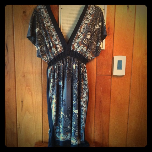 Paisley Print Shirt Dress