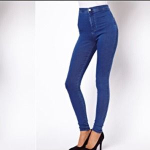 asos uber high waist skinny jeans.