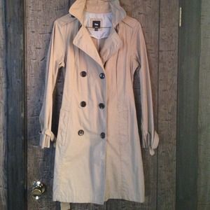 Beige trench coat