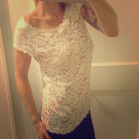 Cream Lace Blouse