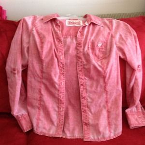 Pink Guess button down! Size L