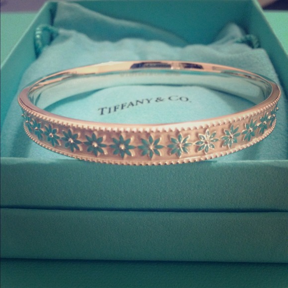 Tiffany & Co. Blue Daisy Bangle Narrow