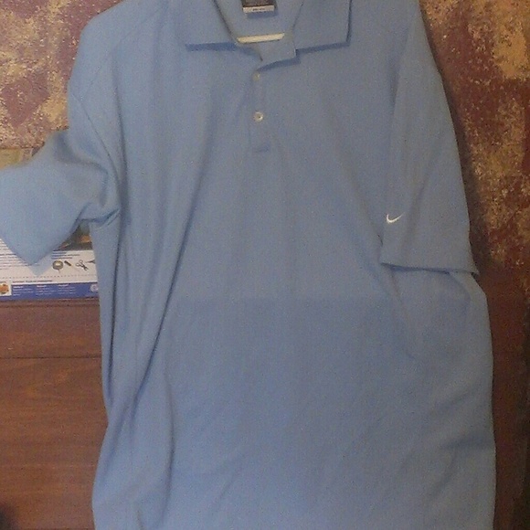 Light blue Nike Golf Dri Fit shirt