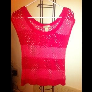 See through, hot pink summery top
