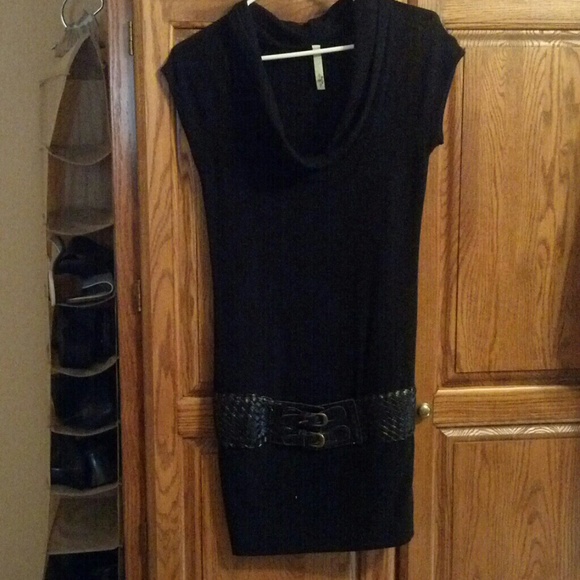 Black sweater dress