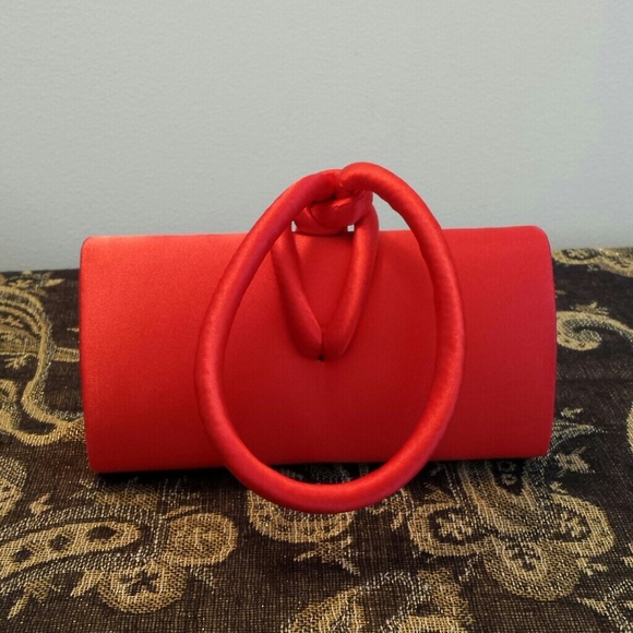 NEVER USED Vintage red clutch purse