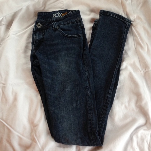 Dark wash skinny jeans