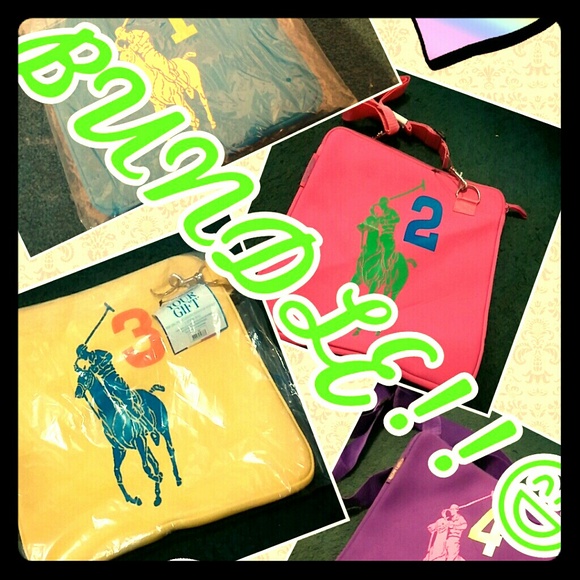 Ralph Lauren Big Pony Collection Laptop case/Purse