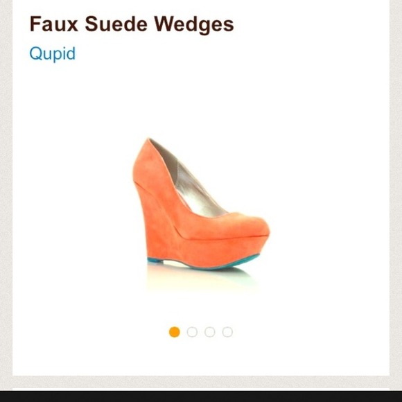 Electric orange wedge heels - Picture 3 of 3