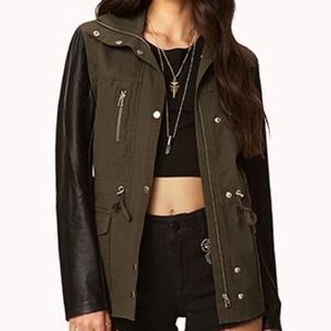 Forever 21 Green City Chic Utility Jacket - Medium