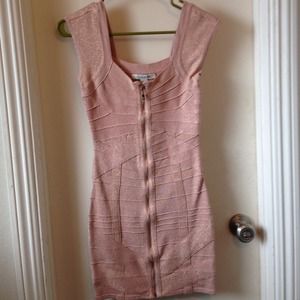 Light pink bodycon dress
