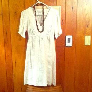 Adorable Linen Dress with Lace detail