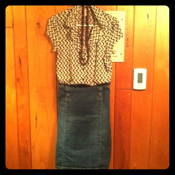 Short Sleeve Print Blouse