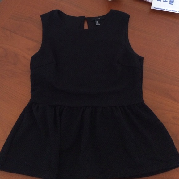 Black Forever 21 peplum top