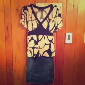 Print Short Sleeve Blouse