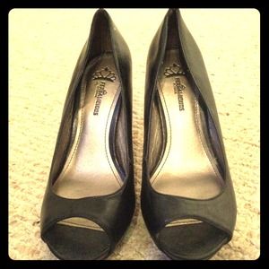 Black Peep Toe Pumps