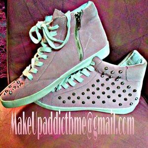 Pink studded Steve Madden sneakers