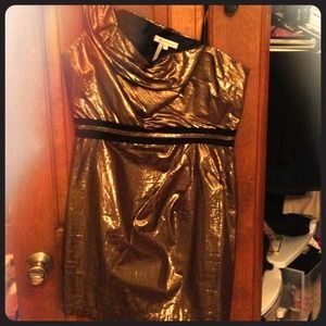 BCBG size 12 gold one strap dress! REDUCED