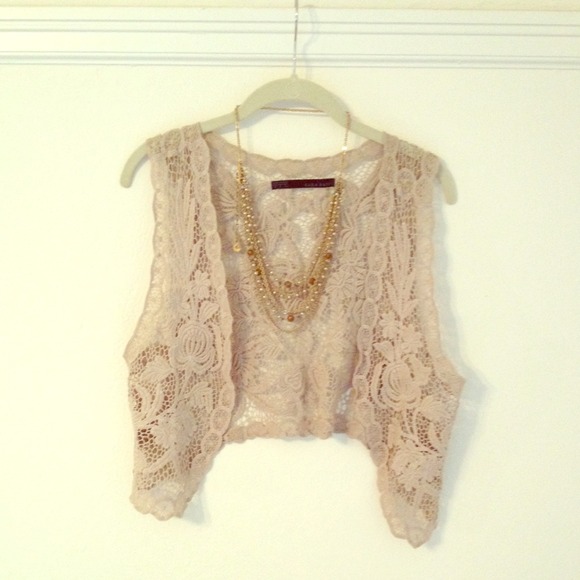 Zara knit lace vest