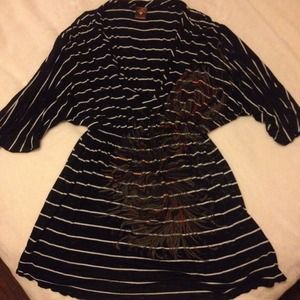 Language 3/4 length blouse