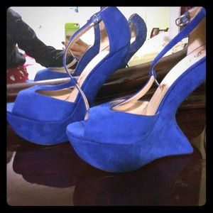 Blue funky shoe
