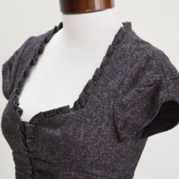 Nanette Lepore Day Dream Tweed Dress In Plum - Picture 2 of 8