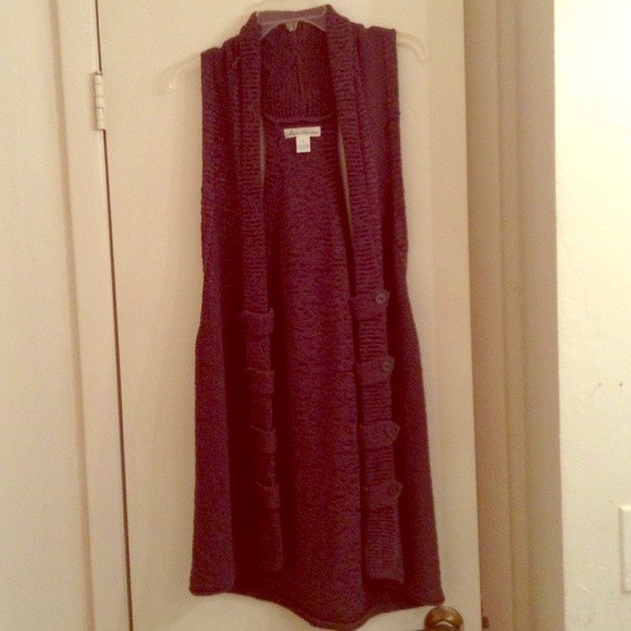 Long Knitted Vest-like Outwear