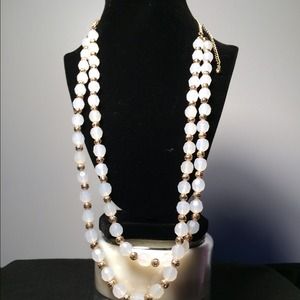 30" inch Layered/ Gold & Translucent necklace