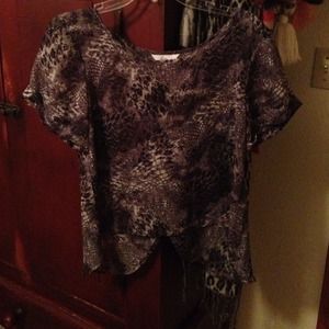 Dark animal print top!