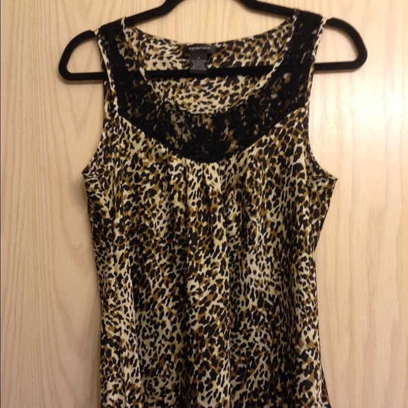 Spense Tops - !!FLASH SALE!!!  Leopard and Lace Spence Tank