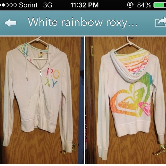 White rainbow roxy jacket