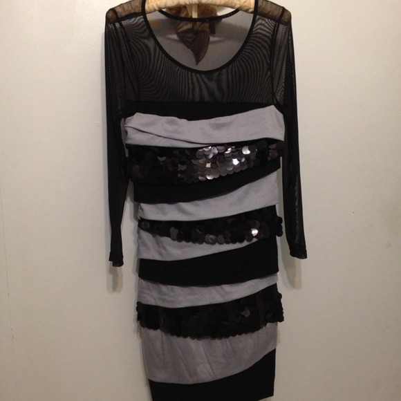 Mesh sequin dress