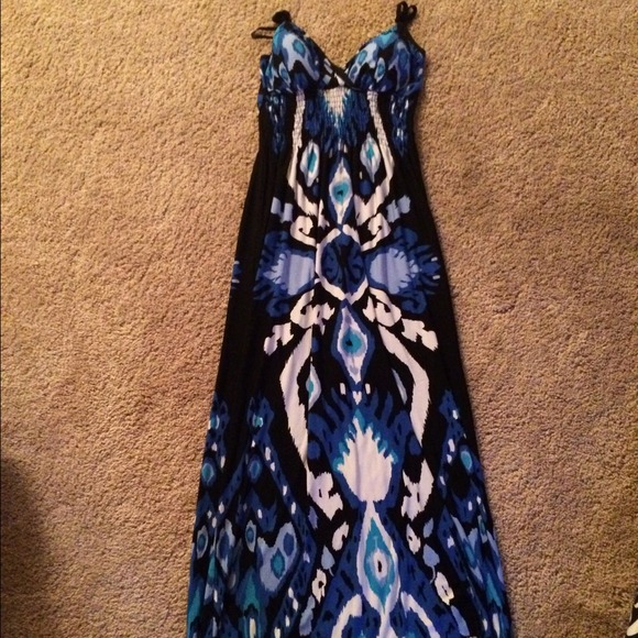 Long, spaghetti strap, printed maxi dress - Picture 1 of 1